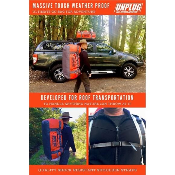 Adventure Bag -1680D Heavy Duty Waterproof Travel Duffel Bags for Camping, - Picture 6 of 7